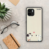 Thumbnail for Θήκη Xiaomi Redmi A1 / A2 Dalmatians Love από τη Smartfits με σχέδιο στο πίσω μέρος και μαύρο περίβλημα | Xiaomi Redmi A1 / A2 Dalmatians Love Case with Colorful Back and Black Bezels