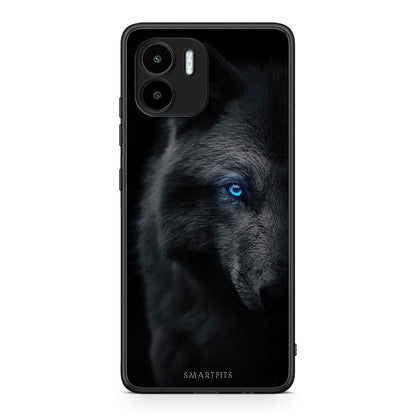 Θήκη Xiaomi Redmi A1 / A2 Dark Wolf από τη Smartfits με σχέδιο στο πίσω μέρος και μαύρο περίβλημα | Xiaomi Redmi A1 / A2 Dark Wolf Case with Colorful Back and Black Bezels