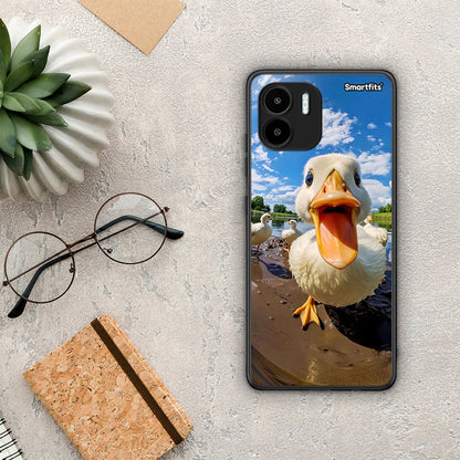 Θήκη Xiaomi Redmi A1 / A2 Duck Face από τη Smartfits με σχέδιο στο πίσω μέρος και μαύρο περίβλημα | Xiaomi Redmi A1 / A2 Duck Face Case with Colorful Back and Black Bezels