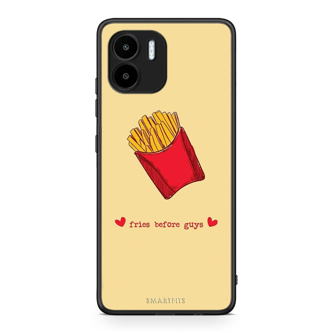 Θήκη Xiaomi Redmi A1 / A2 Fries Before Guys από τη Smartfits με σχέδιο στο πίσω μέρος και μαύρο περίβλημα | Xiaomi Redmi A1 / A2 Fries Before Guys Case with Colorful Back and Black Bezels