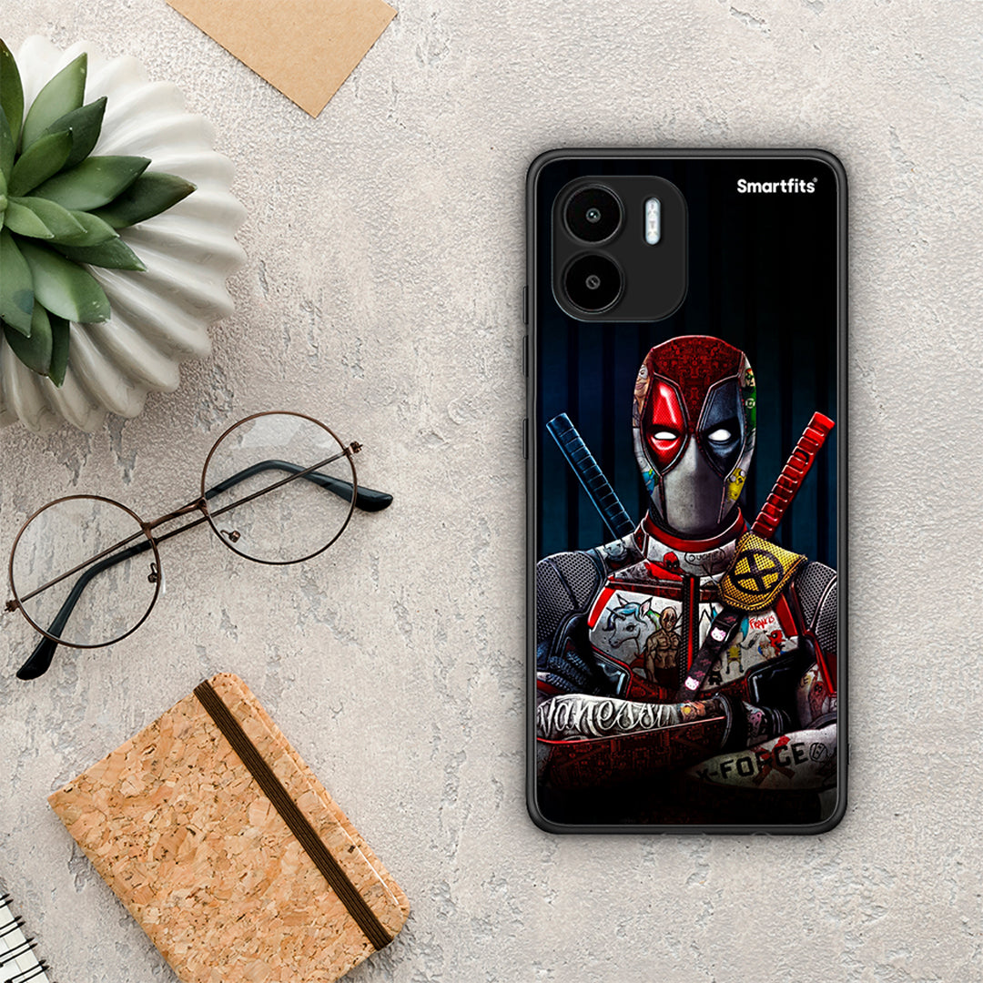 Θήκη Xiaomi Redmi A1 / A2 Funny Guy από τη Smartfits με σχέδιο στο πίσω μέρος και μαύρο περίβλημα | Xiaomi Redmi A1 / A2 Funny Guy Case with Colorful Back and Black Bezels