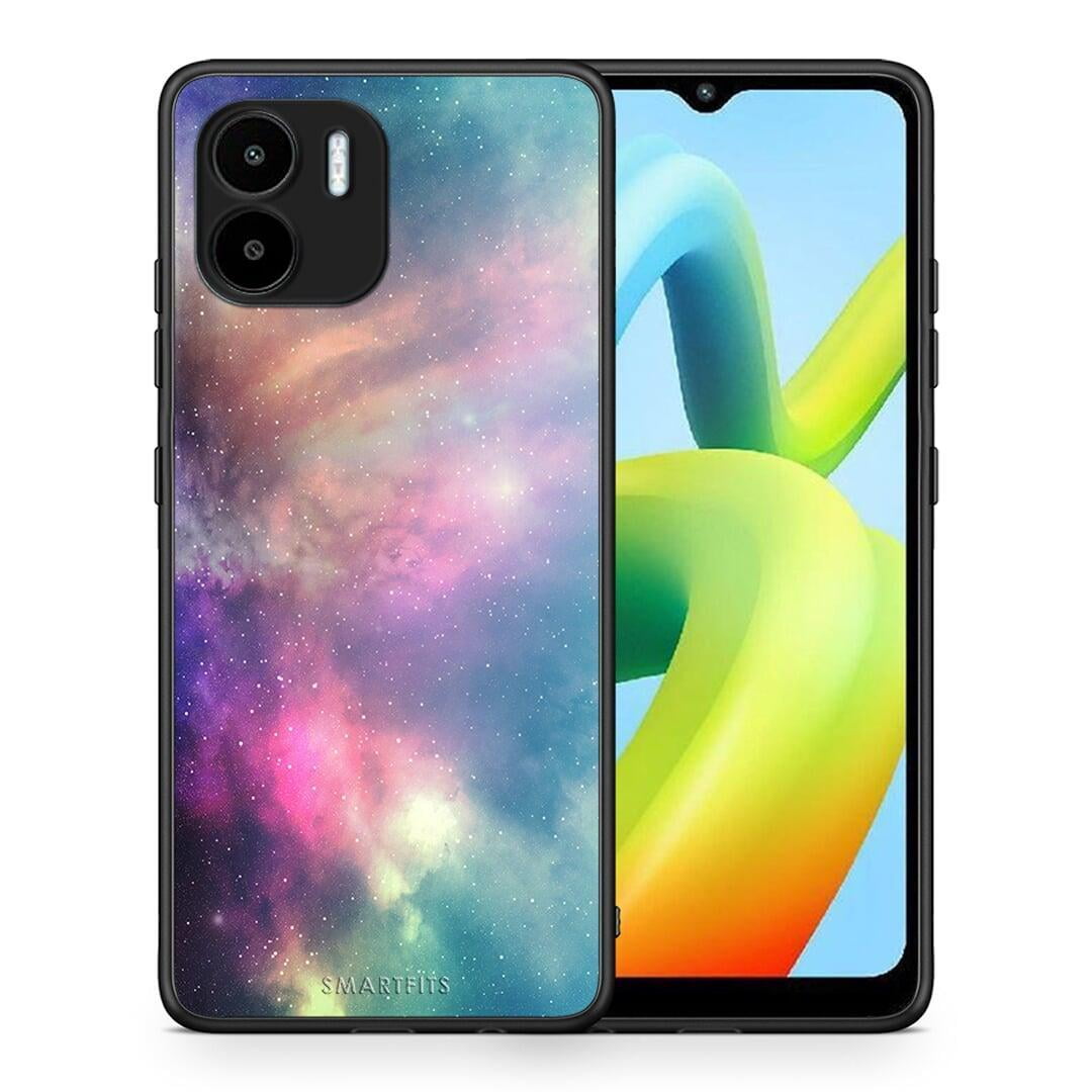 Θήκη Xiaomi Redmi A1 / A2 Galactic Rainbow από τη Smartfits με σχέδιο στο πίσω μέρος και μαύρο περίβλημα | Xiaomi Redmi A1 / A2 Galactic Rainbow Case with Colorful Back and Black Bezels