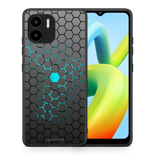 Θήκη Xiaomi Redmi A1 / A2 Geometric Hexagonal από τη Smartfits με σχέδιο στο πίσω μέρος και μαύρο περίβλημα | Xiaomi Redmi A1 / A2 Geometric Hexagonal Case with Colorful Back and Black Bezels
