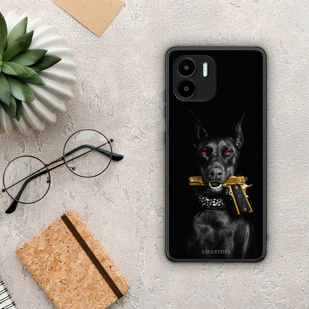 Θήκη Xiaomi Redmi A1 / A2 Golden Gun από τη Smartfits με σχέδιο στο πίσω μέρος και μαύρο περίβλημα | Xiaomi Redmi A1 / A2 Golden Gun Case with Colorful Back and Black Bezels