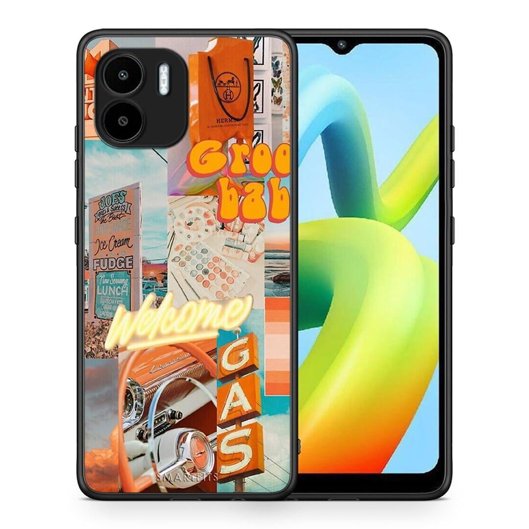 Θήκη Xiaomi Redmi A1 / A2 Groovy Babe από τη Smartfits με σχέδιο στο πίσω μέρος και μαύρο περίβλημα | Xiaomi Redmi A1 / A2 Groovy Babe Case with Colorful Back and Black Bezels