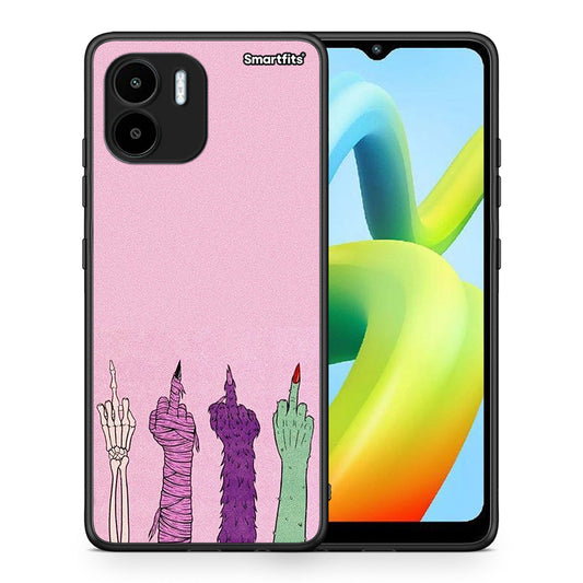 Θήκη Xiaomi Redmi A1 / A2 Halloween Be A Lady από τη Smartfits με σχέδιο στο πίσω μέρος και μαύρο περίβλημα | Xiaomi Redmi A1 / A2 Halloween Be A Lady Case with Colorful Back and Black Bezels