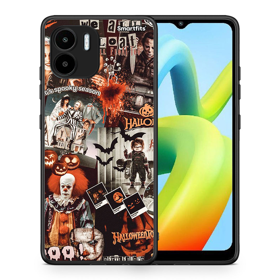 Θήκη Xiaomi Redmi A1 / A2 Halloween Spooky Season από τη Smartfits με σχέδιο στο πίσω μέρος και μαύρο περίβλημα | Xiaomi Redmi A1 / A2 Halloween Spooky Season Case with Colorful Back and Black Bezels