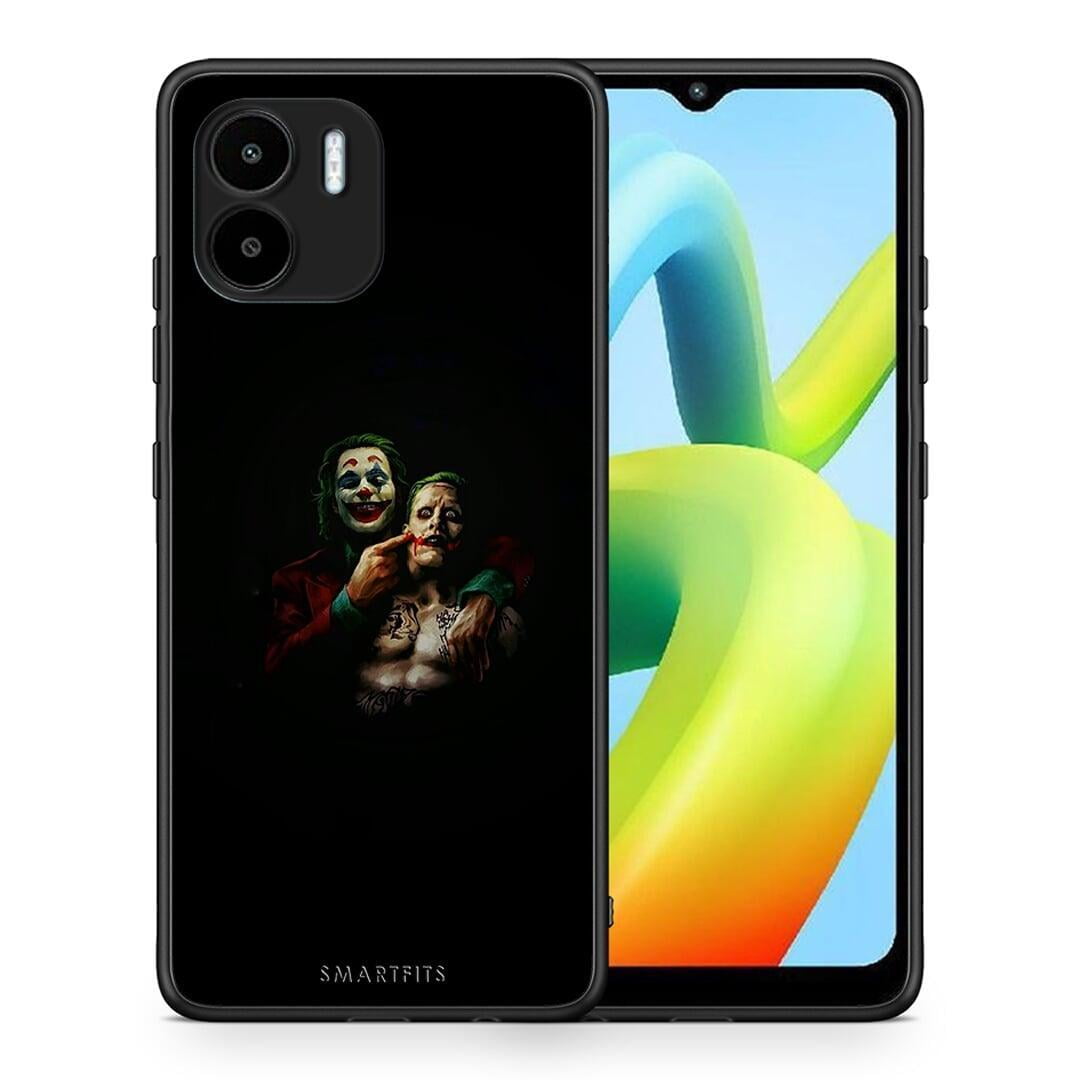 Θήκη Xiaomi Redmi A1 / A2 Hero Clown από τη Smartfits με σχέδιο στο πίσω μέρος και μαύρο περίβλημα | Xiaomi Redmi A1 / A2 Hero Clown Case with Colorful Back and Black Bezels