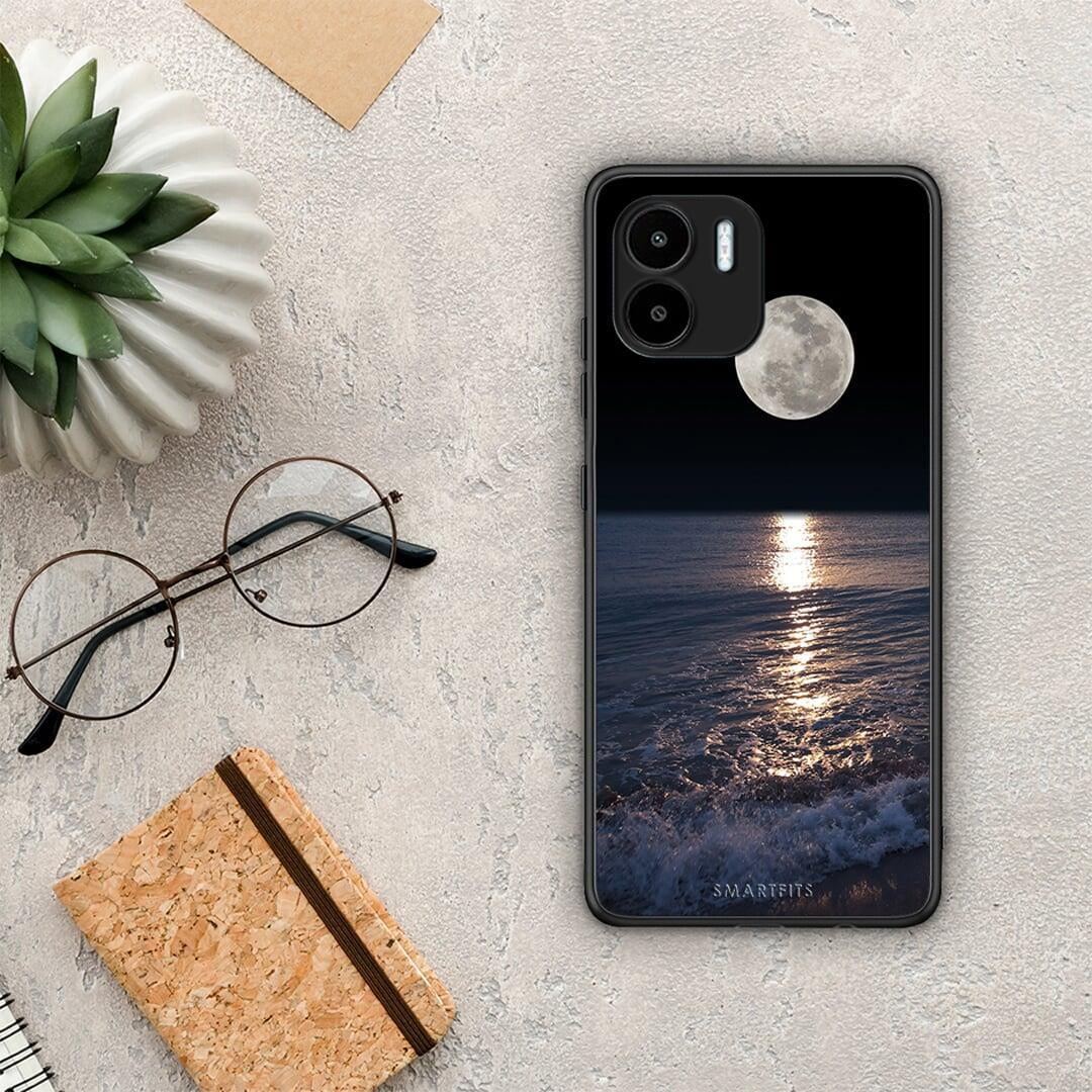 Θήκη Xiaomi Redmi A1 / A2 Landscape Moon από τη Smartfits με σχέδιο στο πίσω μέρος και μαύρο περίβλημα | Xiaomi Redmi A1 / A2 Landscape Moon Case with Colorful Back and Black Bezels