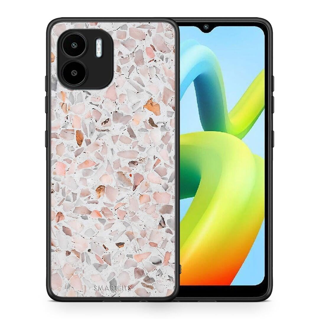 Θήκη Xiaomi Redmi A1 / A2 Marble Terrazzo από τη Smartfits με σχέδιο στο πίσω μέρος και μαύρο περίβλημα | Xiaomi Redmi A1 / A2 Marble Terrazzo Case with Colorful Back and Black Bezels