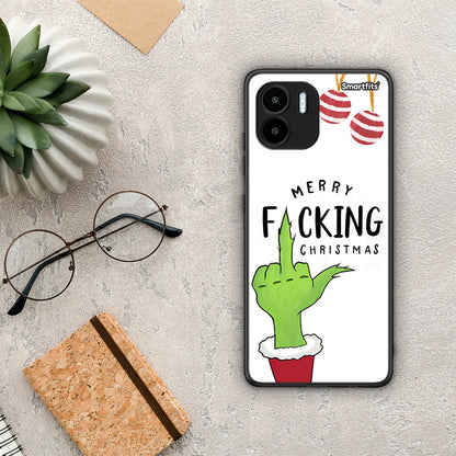 Θήκη Xiaomi Redmi A1 / A2 Merry F Xmas από τη Smartfits με σχέδιο στο πίσω μέρος και μαύρο περίβλημα | Xiaomi Redmi A1 / A2 Merry F Xmas Case with Colorful Back and Black Bezels