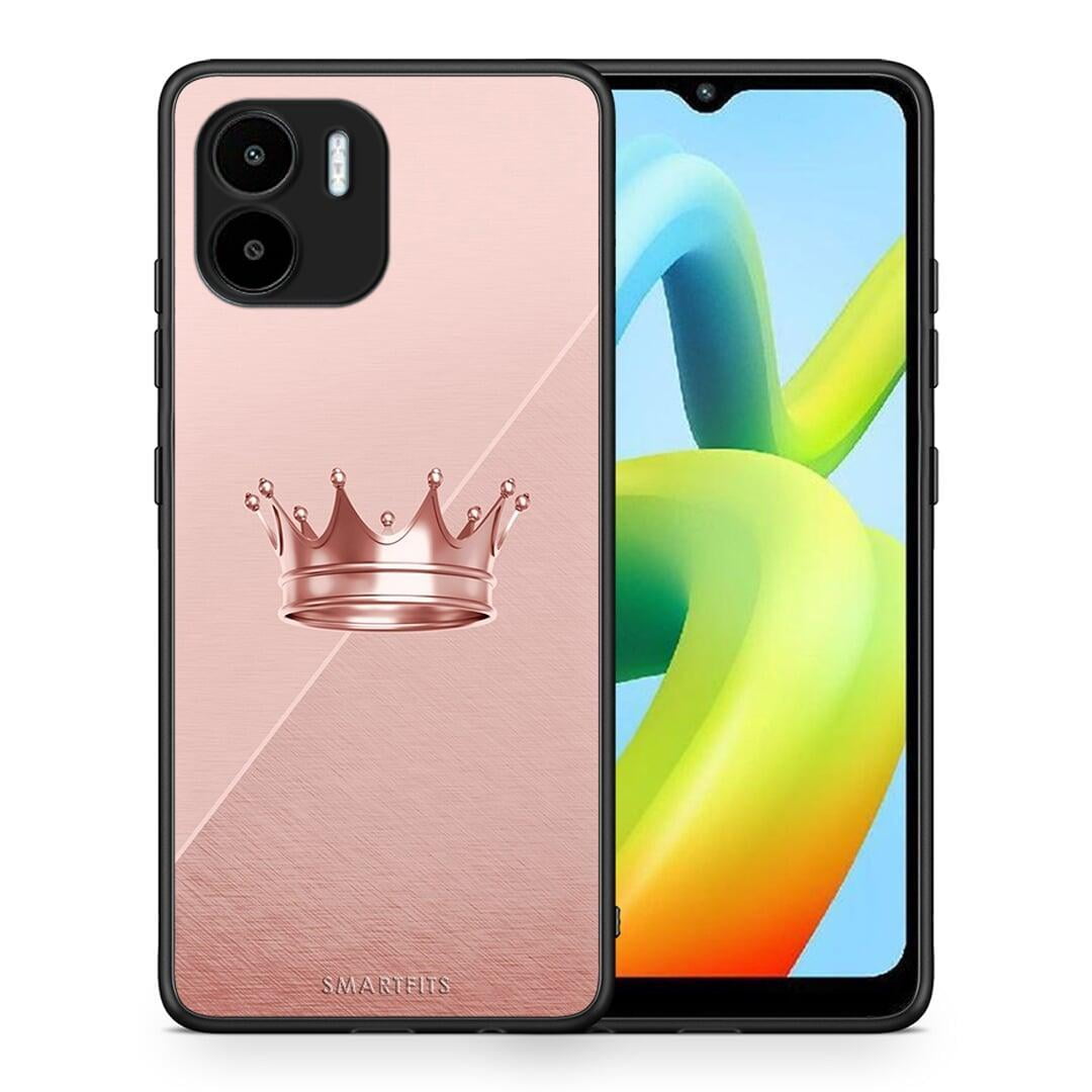 Θήκη Xiaomi Redmi A1 / A2 Minimal Crown από τη Smartfits με σχέδιο στο πίσω μέρος και μαύρο περίβλημα | Xiaomi Redmi A1 / A2 Minimal Crown Case with Colorful Back and Black Bezels