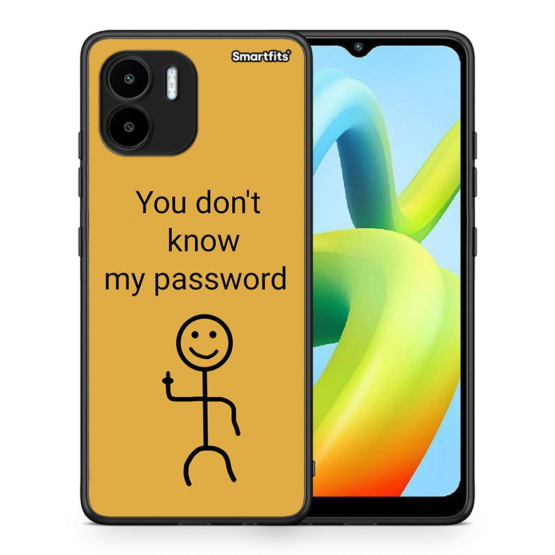 Θήκη Xiaomi Redmi A1 / A2 My Password από τη Smartfits με σχέδιο στο πίσω μέρος και μαύρο περίβλημα | Xiaomi Redmi A1 / A2 My Password Case with Colorful Back and Black Bezels