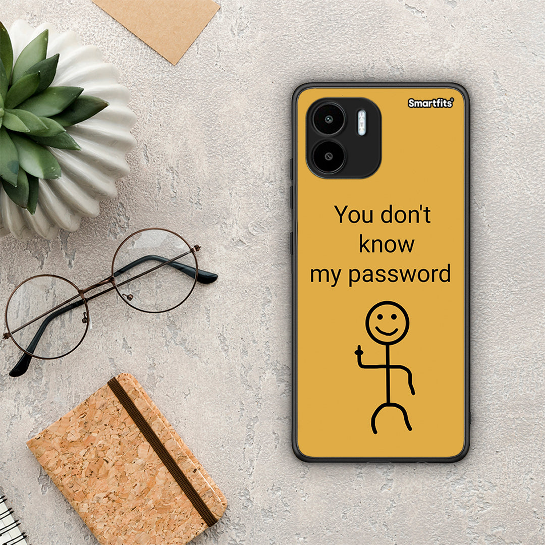 Θήκη Xiaomi Redmi A1 / A2 My Password από τη Smartfits με σχέδιο στο πίσω μέρος και μαύρο περίβλημα | Xiaomi Redmi A1 / A2 My Password Case with Colorful Back and Black Bezels