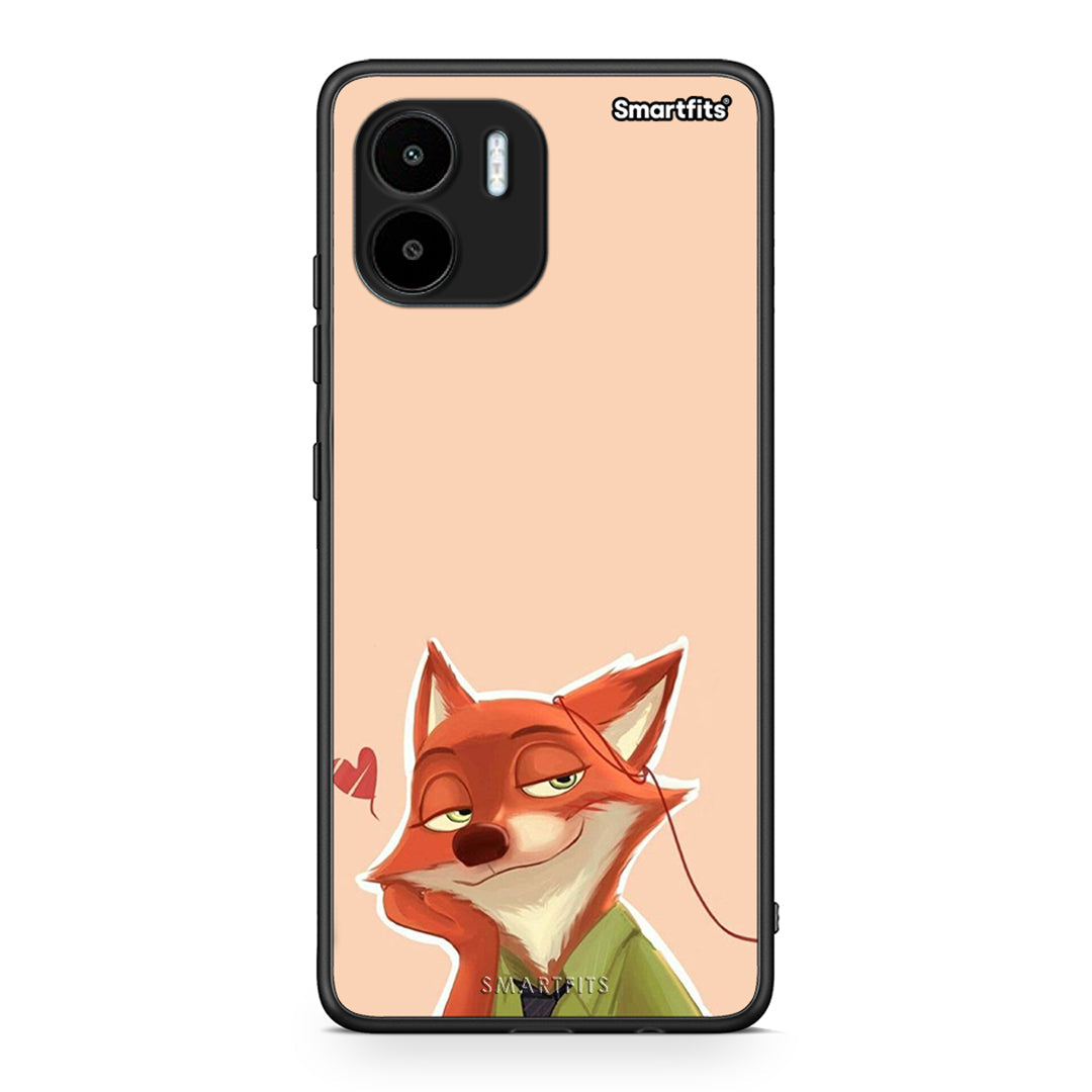 Θήκη Xiaomi Redmi A1 / A2 Nick Wilde And Judy Hopps Love 1 από τη Smartfits με σχέδιο στο πίσω μέρος και μαύρο περίβλημα | Xiaomi Redmi A1 / A2 Nick Wilde And Judy Hopps Love 1 Case with Colorful Back and Black Bezels