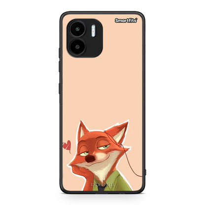 Θήκη Xiaomi Redmi A1 / A2 Nick Wilde And Judy Hopps Love 1 από τη Smartfits με σχέδιο στο πίσω μέρος και μαύρο περίβλημα | Xiaomi Redmi A1 / A2 Nick Wilde And Judy Hopps Love 1 Case with Colorful Back and Black Bezels