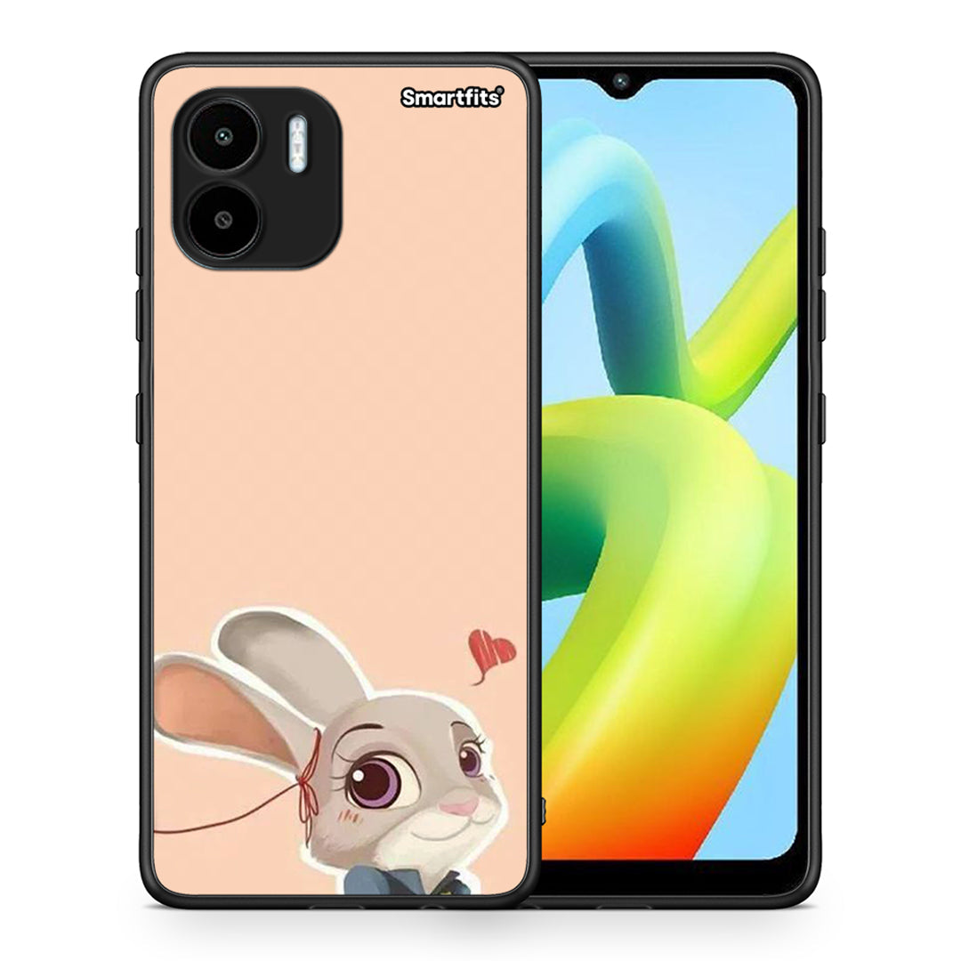 Θήκη Xiaomi Redmi A1 / A2 Nick Wilde And Judy Hopps Love 2 από τη Smartfits με σχέδιο στο πίσω μέρος και μαύρο περίβλημα | Xiaomi Redmi A1 / A2 Nick Wilde And Judy Hopps Love 2 Case with Colorful Back and Black Bezels