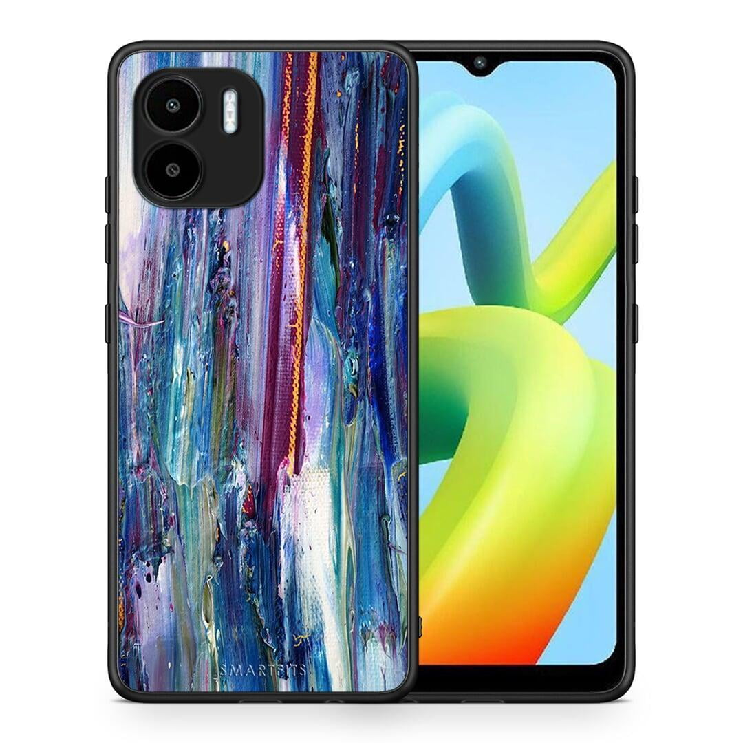 Θήκη Xiaomi Redmi A1 / A2 Paint Winter από τη Smartfits με σχέδιο στο πίσω μέρος και μαύρο περίβλημα | Xiaomi Redmi A1 / A2 Paint Winter Case with Colorful Back and Black Bezels