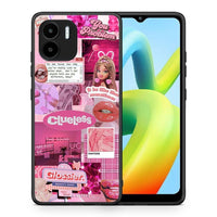Thumbnail for Θήκη Xiaomi Redmi A1 / A2 Pink Love από τη Smartfits με σχέδιο στο πίσω μέρος και μαύρο περίβλημα | Xiaomi Redmi A1 / A2 Pink Love Case with Colorful Back and Black Bezels