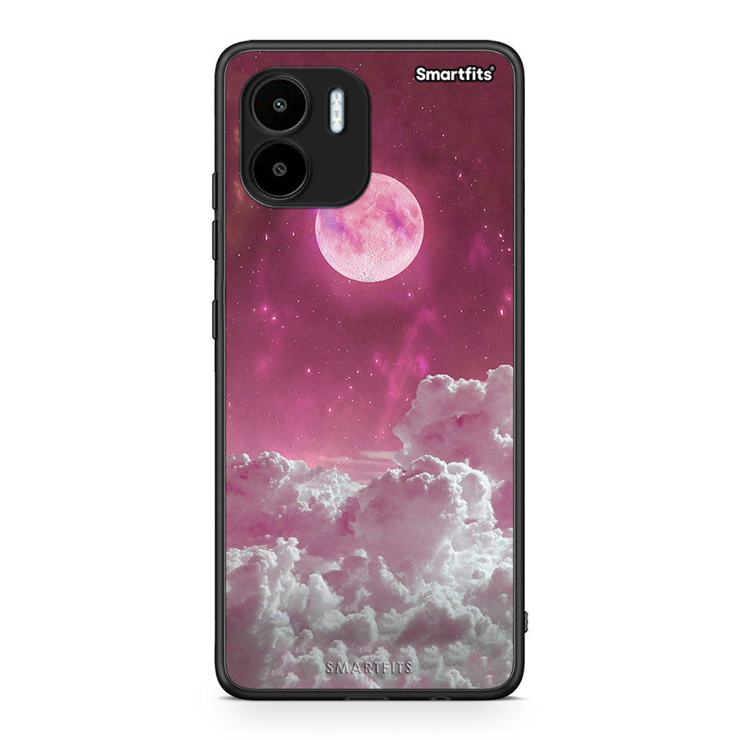 Θήκη Xiaomi Redmi A1 / A2 Pink Moon από τη Smartfits με σχέδιο στο πίσω μέρος και μαύρο περίβλημα | Xiaomi Redmi A1 / A2 Pink Moon Case with Colorful Back and Black Bezels