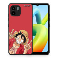 Thumbnail for Θήκη Xiaomi Redmi A1 / A2 Pirate Luffy από τη Smartfits με σχέδιο στο πίσω μέρος και μαύρο περίβλημα | Xiaomi Redmi A1 / A2 Pirate Luffy Case with Colorful Back and Black Bezels