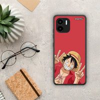 Thumbnail for Θήκη Xiaomi Redmi A1 / A2 Pirate Luffy από τη Smartfits με σχέδιο στο πίσω μέρος και μαύρο περίβλημα | Xiaomi Redmi A1 / A2 Pirate Luffy Case with Colorful Back and Black Bezels