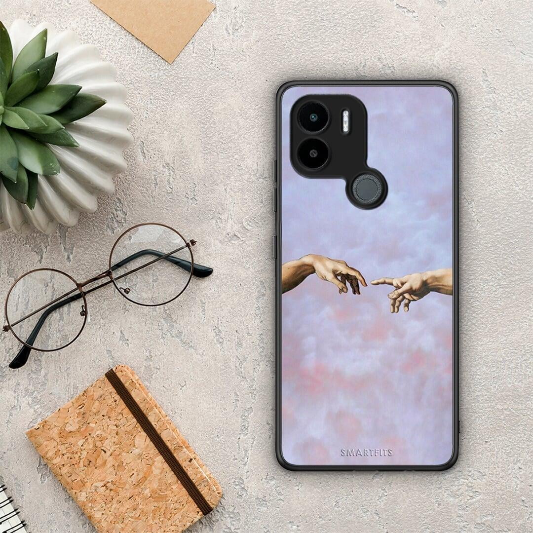 Θήκη Xiaomi Redmi A1+ / A2+ Adam Hand από τη Smartfits με σχέδιο στο πίσω μέρος και μαύρο περίβλημα | Xiaomi Redmi A1+ / A2+ Adam Hand Case with Colorful Back and Black Bezels