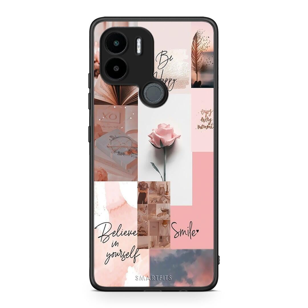 Θήκη Xiaomi Redmi A1+ / A2+ Aesthetic Collage από τη Smartfits με σχέδιο στο πίσω μέρος και μαύρο περίβλημα | Xiaomi Redmi A1+ / A2+ Aesthetic Collage Case with Colorful Back and Black Bezels