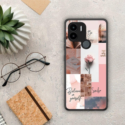 Θήκη Xiaomi Redmi A1+ / A2+ Aesthetic Collage από τη Smartfits με σχέδιο στο πίσω μέρος και μαύρο περίβλημα | Xiaomi Redmi A1+ / A2+ Aesthetic Collage Case with Colorful Back and Black Bezels