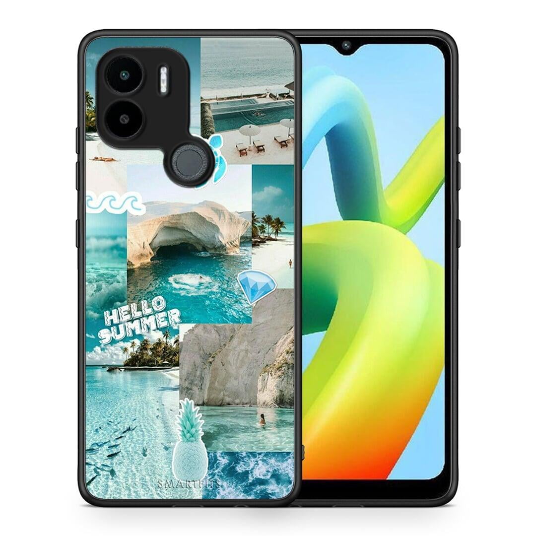 Θήκη Xiaomi Redmi A1+ / A2+ Aesthetic Summer από τη Smartfits με σχέδιο στο πίσω μέρος και μαύρο περίβλημα | Xiaomi Redmi A1+ / A2+ Aesthetic Summer Case with Colorful Back and Black Bezels