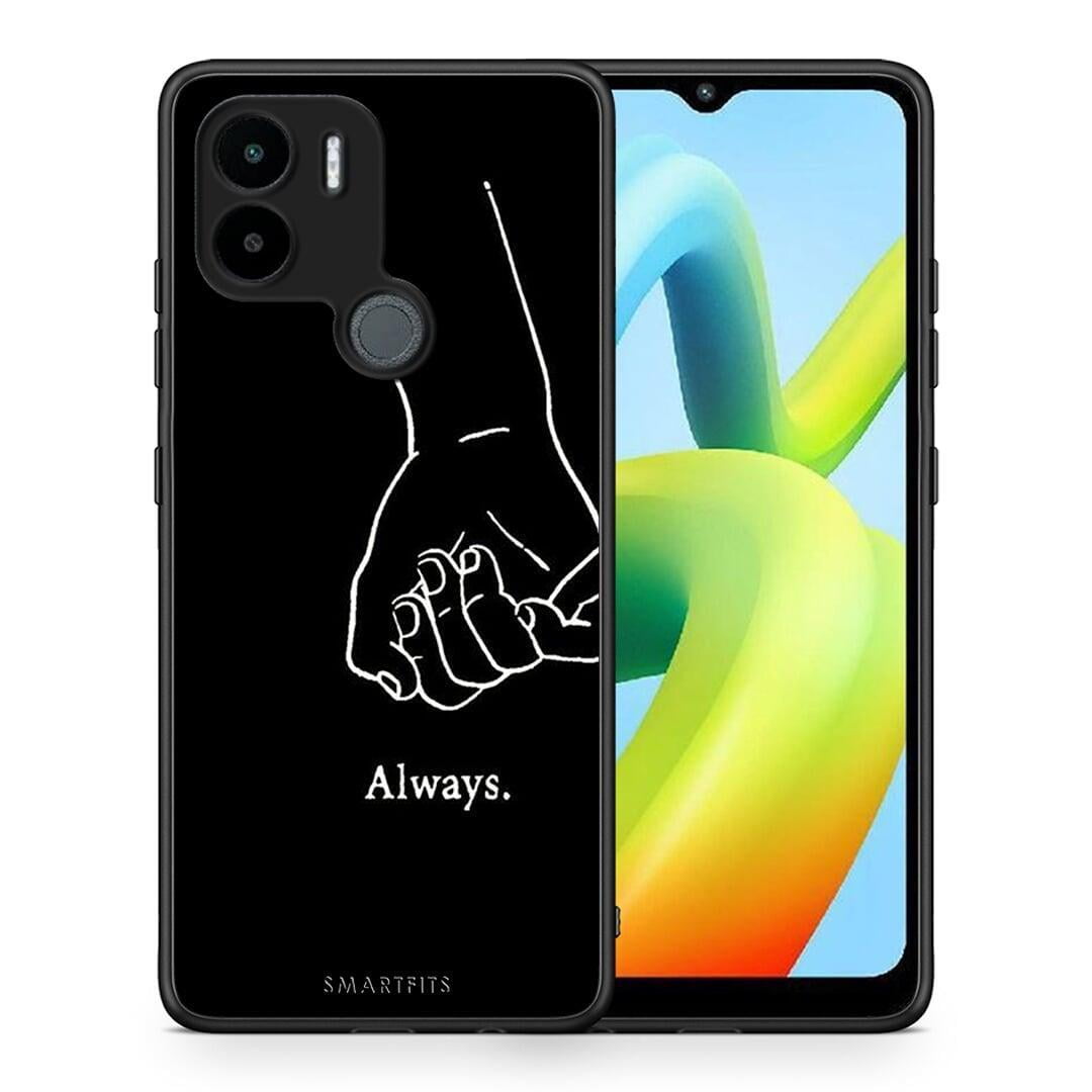 Θήκη Xiaomi Redmi A1+ / A2+ Always & Forever 1 από τη Smartfits με σχέδιο στο πίσω μέρος και μαύρο περίβλημα | Xiaomi Redmi A1+ / A2+ Always & Forever 1 Case with Colorful Back and Black Bezels