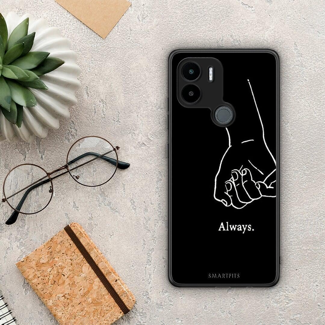 Θήκη Xiaomi Redmi A1+ / A2+ Always & Forever 1 από τη Smartfits με σχέδιο στο πίσω μέρος και μαύρο περίβλημα | Xiaomi Redmi A1+ / A2+ Always & Forever 1 Case with Colorful Back and Black Bezels