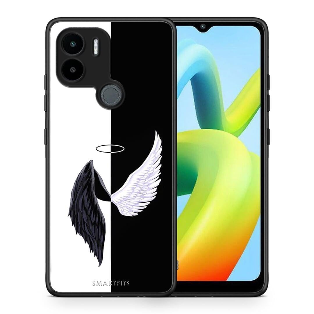 Θήκη Xiaomi Redmi A1+ / A2+ Angels Demons από τη Smartfits με σχέδιο στο πίσω μέρος και μαύρο περίβλημα | Xiaomi Redmi A1+ / A2+ Angels Demons Case with Colorful Back and Black Bezels