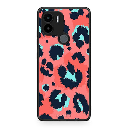 Θήκη Xiaomi Redmi A1+ / A2+ Animal Pink Leopard από τη Smartfits με σχέδιο στο πίσω μέρος και μαύρο περίβλημα | Xiaomi Redmi A1+ / A2+ Animal Pink Leopard Case with Colorful Back and Black Bezels