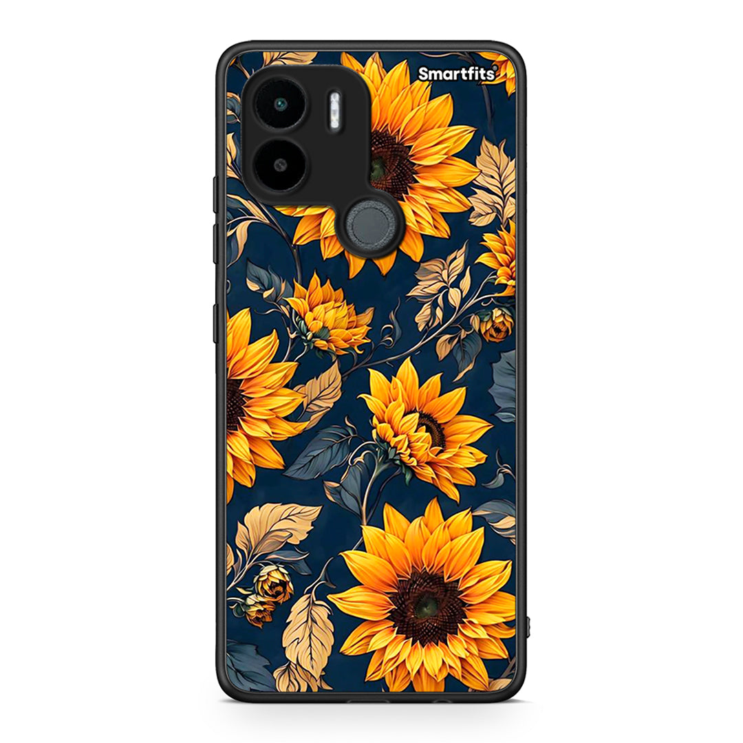 Θήκη Xiaomi Redmi A1+ / A2+ Autumn Sunflowers από τη Smartfits με σχέδιο στο πίσω μέρος και μαύρο περίβλημα | Xiaomi Redmi A1+ / A2+ Autumn Sunflowers Case with Colorful Back and Black Bezels
