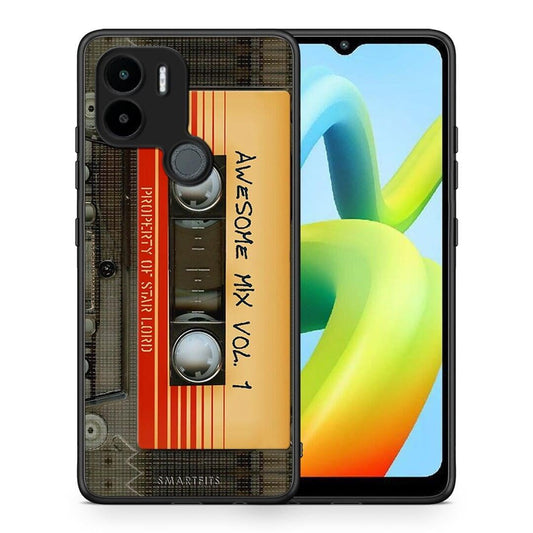 Θήκη Xiaomi Redmi A1+ / A2+ Awesome Mix από τη Smartfits με σχέδιο στο πίσω μέρος και μαύρο περίβλημα | Xiaomi Redmi A1+ / A2+ Awesome Mix Case with Colorful Back and Black Bezels