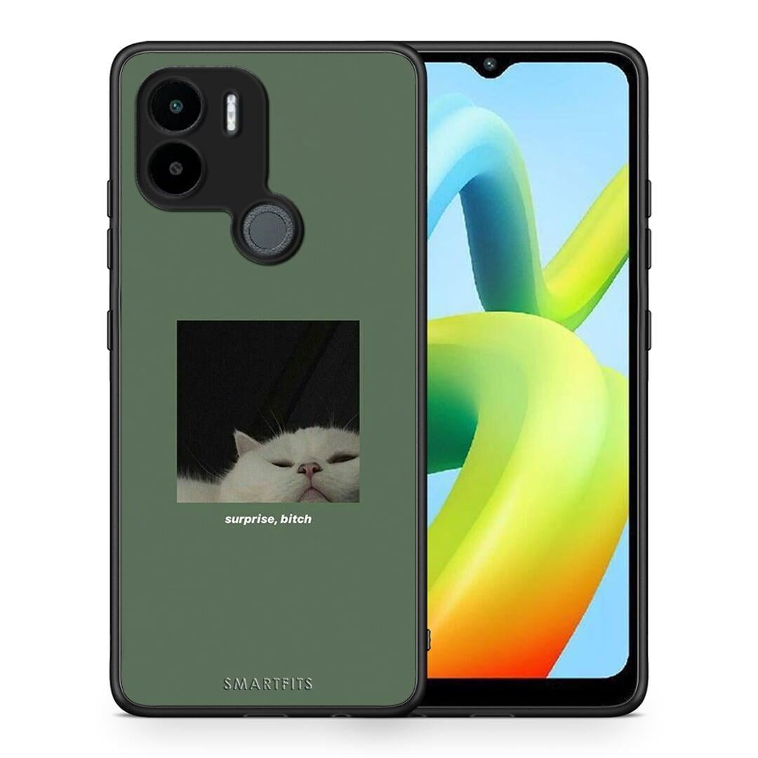 Θήκη Xiaomi Redmi A1+ / A2+ Bitch Surprise από τη Smartfits με σχέδιο στο πίσω μέρος και μαύρο περίβλημα | Xiaomi Redmi A1+ / A2+ Bitch Surprise Case with Colorful Back and Black Bezels