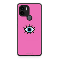 Thumbnail for Θήκη Xiaomi Redmi A1+ / A2+ Blue Eye Pink από τη Smartfits με σχέδιο στο πίσω μέρος και μαύρο περίβλημα | Xiaomi Redmi A1+ / A2+ Blue Eye Pink Case with Colorful Back and Black Bezels