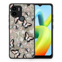 Thumbnail for Θήκη Xiaomi Redmi A1+ / A2+ Boho Butterflies από τη Smartfits με σχέδιο στο πίσω μέρος και μαύρο περίβλημα | Xiaomi Redmi A1+ / A2+ Boho Butterflies Case with Colorful Back and Black Bezels