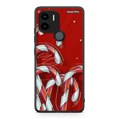 Θήκη Xiaomi Redmi A1+ / A2+ Candy Cane από τη Smartfits με σχέδιο στο πίσω μέρος και μαύρο περίβλημα | Xiaomi Redmi A1+ / A2+ Candy Cane Case with Colorful Back and Black Bezels