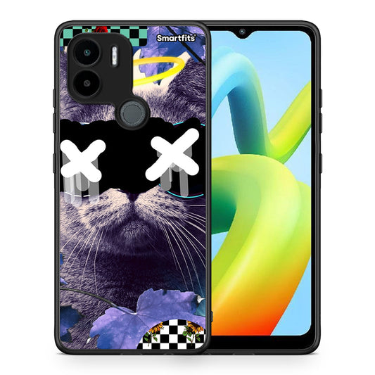 Θήκη Xiaomi Redmi A1+ / A2+ Cat Collage από τη Smartfits με σχέδιο στο πίσω μέρος και μαύρο περίβλημα | Xiaomi Redmi A1+ / A2+ Cat Collage Case with Colorful Back and Black Bezels