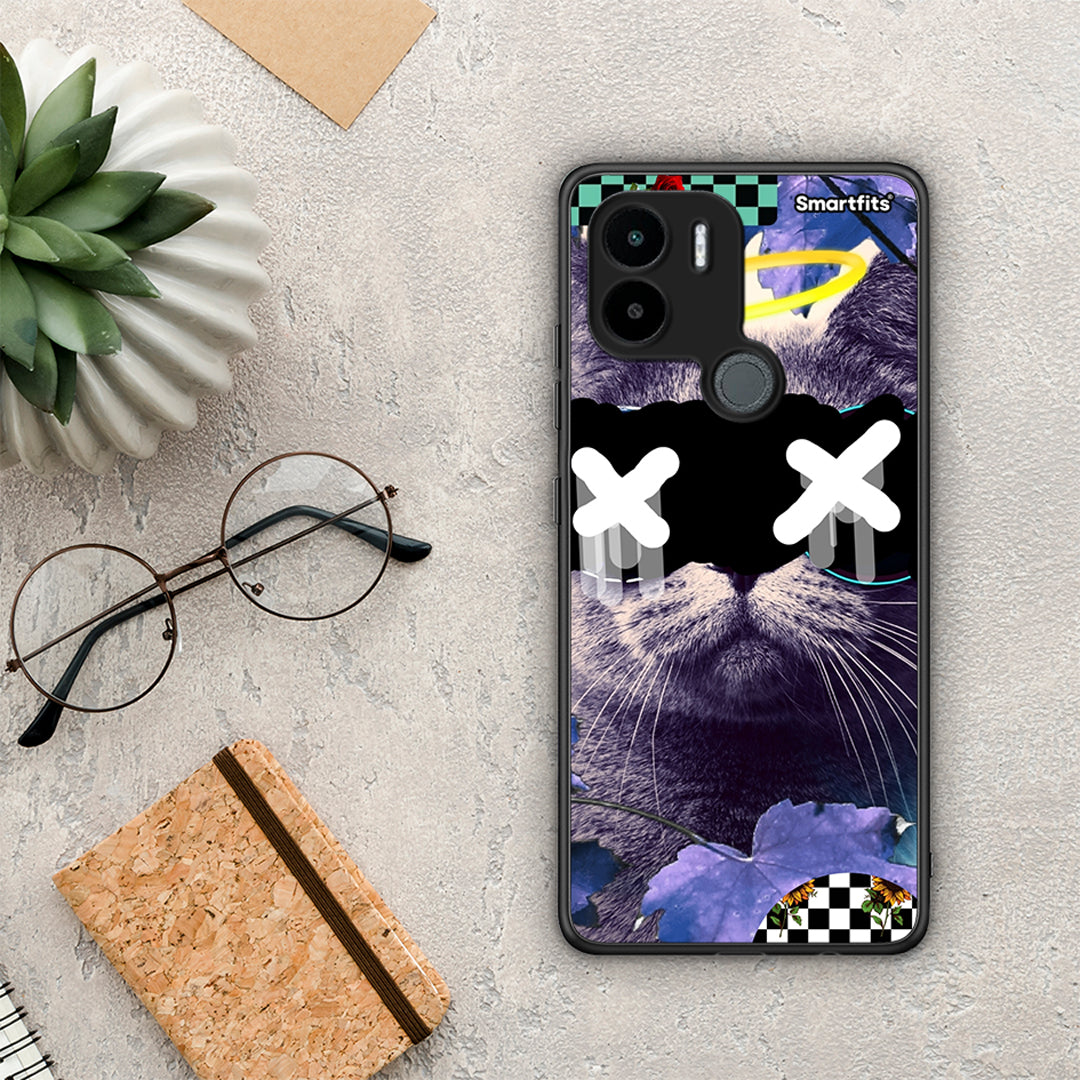 Θήκη Xiaomi Redmi A1+ / A2+ Cat Collage από τη Smartfits με σχέδιο στο πίσω μέρος και μαύρο περίβλημα | Xiaomi Redmi A1+ / A2+ Cat Collage Case with Colorful Back and Black Bezels
