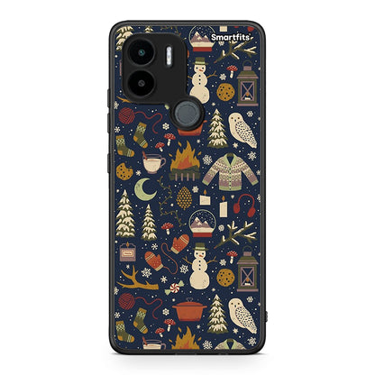 Θήκη Xiaomi Redmi A1+ / A2+ Christmas Elements από τη Smartfits με σχέδιο στο πίσω μέρος και μαύρο περίβλημα | Xiaomi Redmi A1+ / A2+ Christmas Elements Case with Colorful Back and Black Bezels