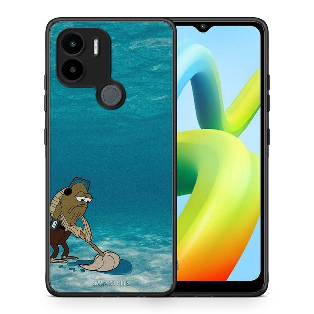 Θήκη Xiaomi Redmi A1+ / A2+ Clean The Ocean από τη Smartfits με σχέδιο στο πίσω μέρος και μαύρο περίβλημα | Xiaomi Redmi A1+ / A2+ Clean The Ocean Case with Colorful Back and Black Bezels