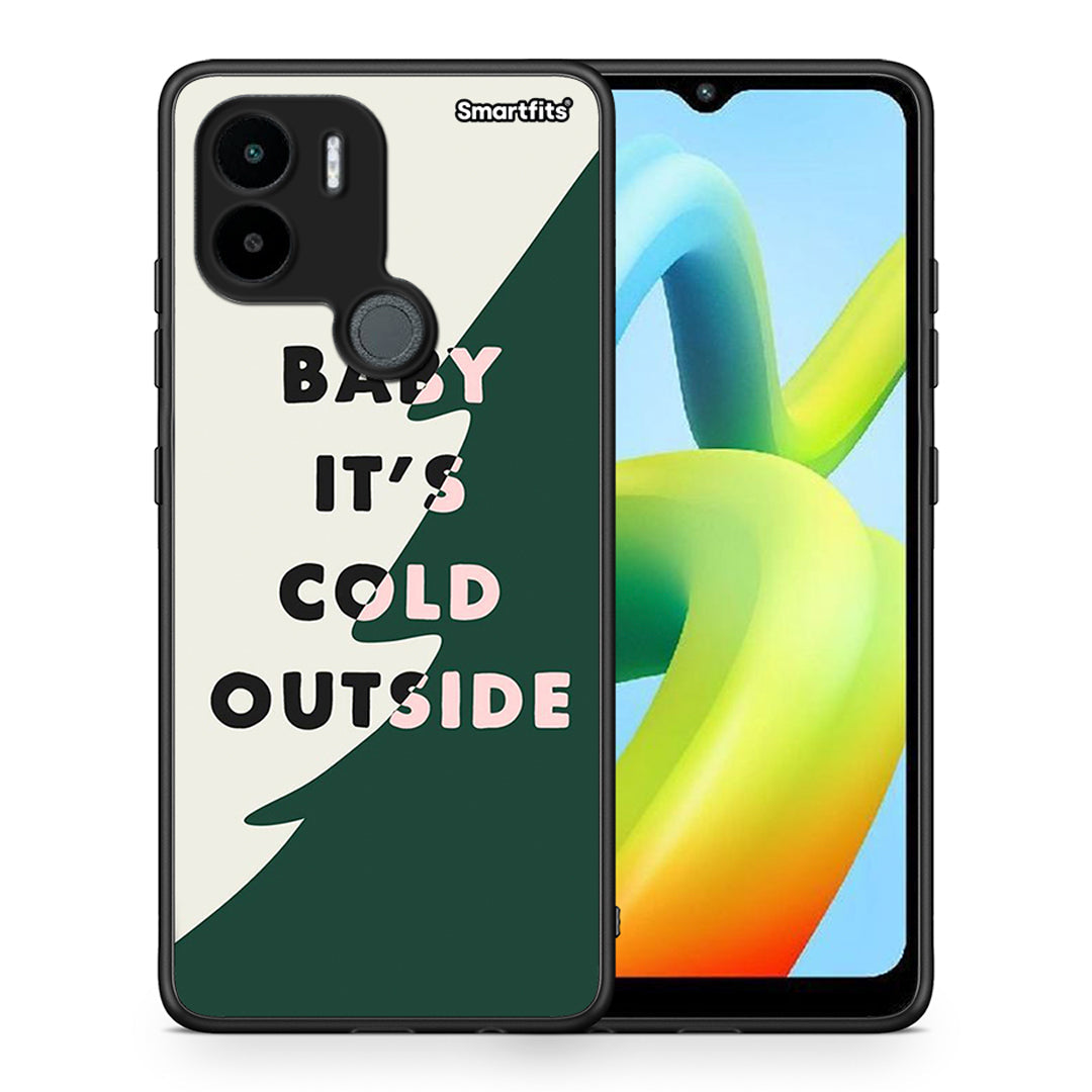Θήκη Xiaomi Redmi A1+ / A2+ Cold Outside από τη Smartfits με σχέδιο στο πίσω μέρος και μαύρο περίβλημα | Xiaomi Redmi A1+ / A2+ Cold Outside Case with Colorful Back and Black Bezels