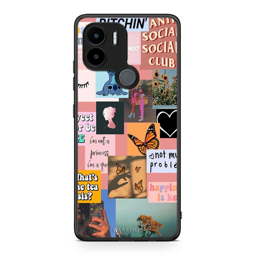 Θήκη Xiaomi Redmi A1+ / A2+ Collage Bitchin από τη Smartfits με σχέδιο στο πίσω μέρος και μαύρο περίβλημα | Xiaomi Redmi A1+ / A2+ Collage Bitchin Case with Colorful Back and Black Bezels