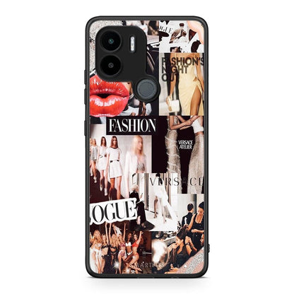Θήκη Xiaomi Redmi A1+ / A2+ Collage Fashion από τη Smartfits με σχέδιο στο πίσω μέρος και μαύρο περίβλημα | Xiaomi Redmi A1+ / A2+ Collage Fashion Case with Colorful Back and Black Bezels