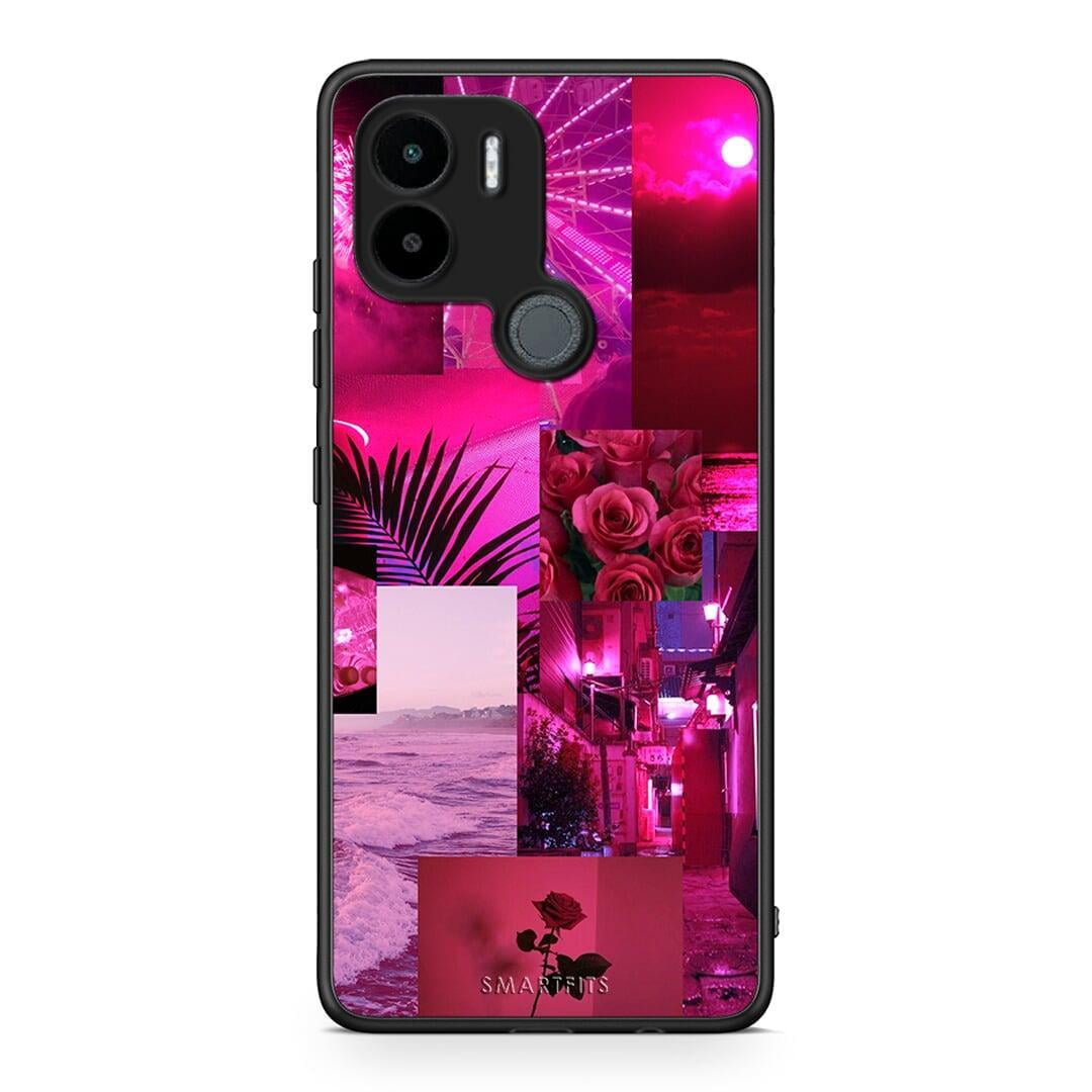 Θήκη Xiaomi Redmi A1+ / A2+ Collage Red Roses από τη Smartfits με σχέδιο στο πίσω μέρος και μαύρο περίβλημα | Xiaomi Redmi A1+ / A2+ Collage Red Roses Case with Colorful Back and Black Bezels