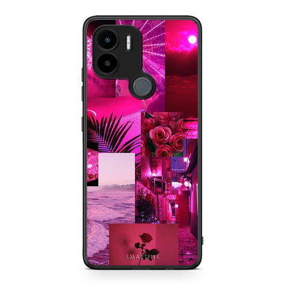 Θήκη Xiaomi Redmi A1+ / A2+ Collage Red Roses από τη Smartfits με σχέδιο στο πίσω μέρος και μαύρο περίβλημα | Xiaomi Redmi A1+ / A2+ Collage Red Roses Case with Colorful Back and Black Bezels