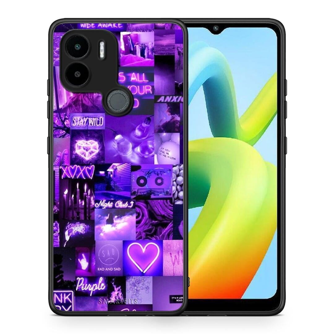 Θήκη Xiaomi Redmi A1+ / A2+ Collage Stay Wild από τη Smartfits με σχέδιο στο πίσω μέρος και μαύρο περίβλημα | Xiaomi Redmi A1+ / A2+ Collage Stay Wild Case with Colorful Back and Black Bezels